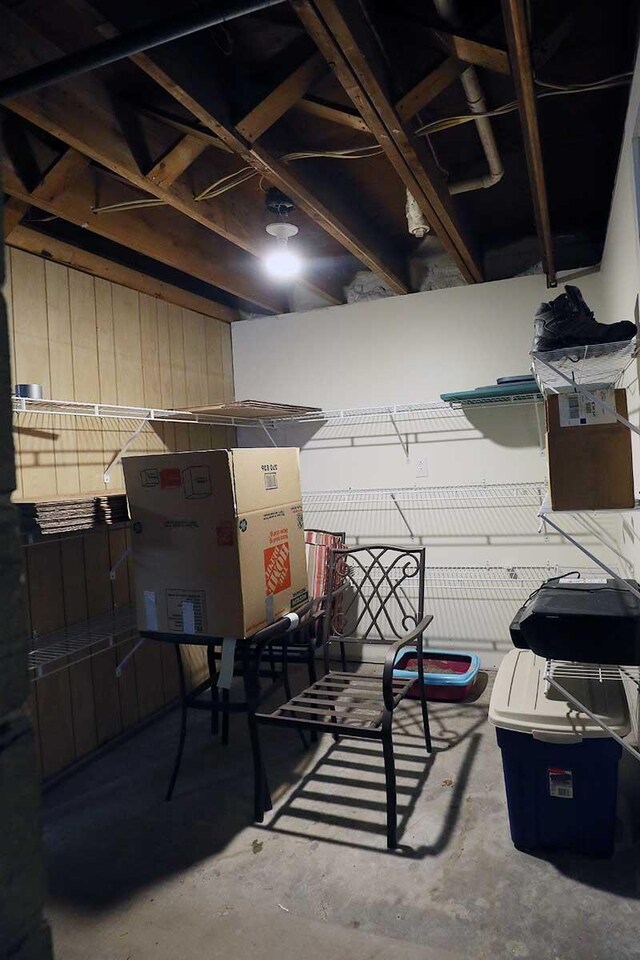 view of storage area