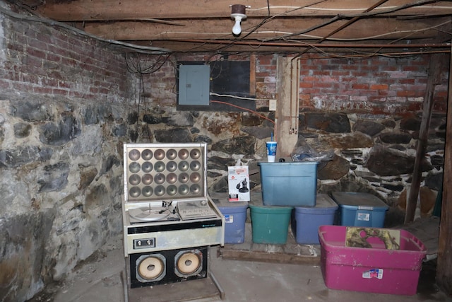 73 Milburn St, Skowhegan, ME 04976 - unfinished below grade area featuring electric panel
