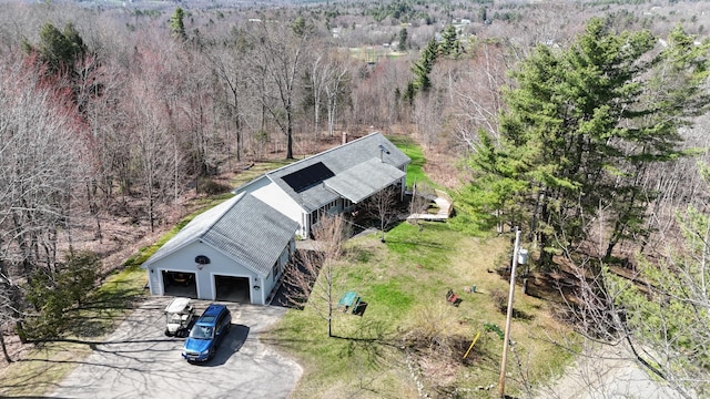 71 Reynolds Rd, Brooks, ME 04921 - aerial view of property and surrounding area with a heavily wooded area