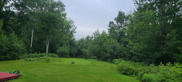 71 Reynolds Rd, Brooks, ME 04921 - view of grassy yard featuring a wooded view