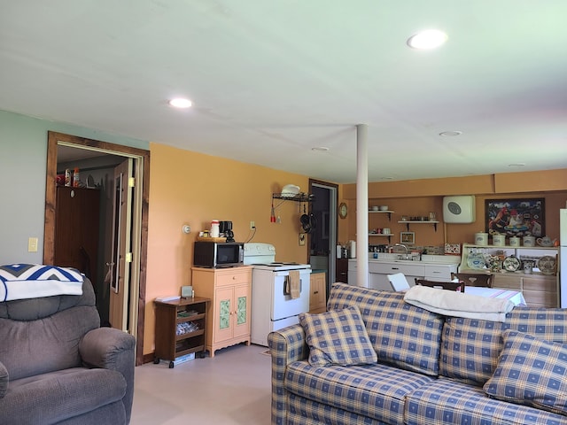 71 Reynolds Rd, Brooks, ME 04921 - living area featuring recessed lighting