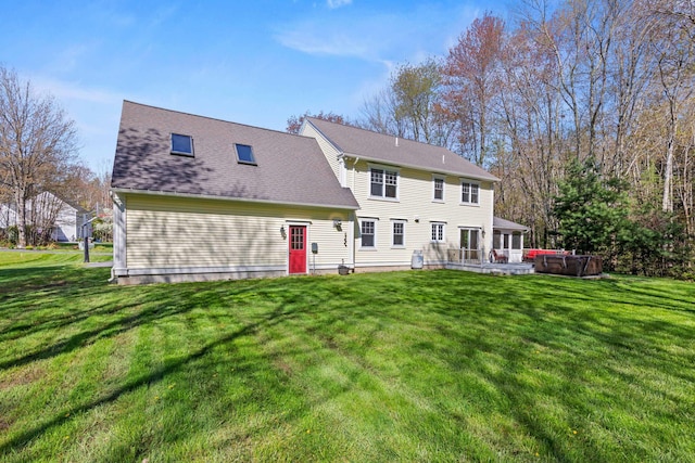 4 Geary Way, Falmouth, ME 04105 - rear view of house featuring a lawn