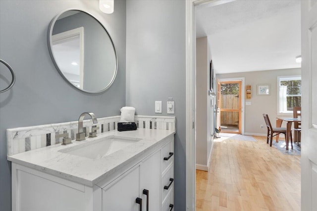 25 Sawmill Ln, Ogunquit, ME 03907 - bathroom with wood finished floors and vanity