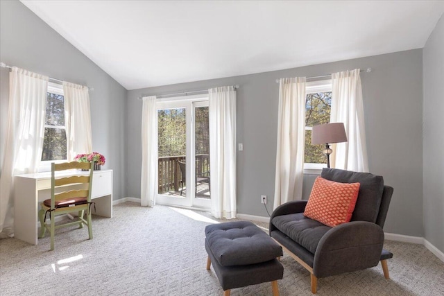 25 Sawmill Ln, Ogunquit, ME 03907 - living area with lofted ceiling and carpet floors