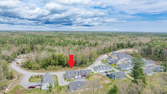 10 Haleys Ct Unit 22, Wells, ME 04090 - aerial perspective of suburban area featuring a forest