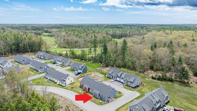10 Haleys Ct Unit 22, Wells, ME 04090 - aerial view of residential area with a forest