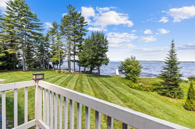 129 Loon Call Dr, Belgrade, ME 04917 - balcony featuring a water view