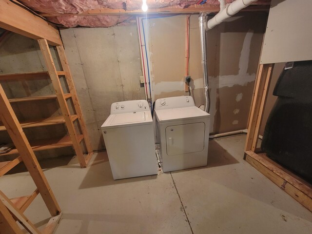 239 Pierce Rd Unit 2B, Brewer, ME 04412 - unfinished basement with washing machine and dryer