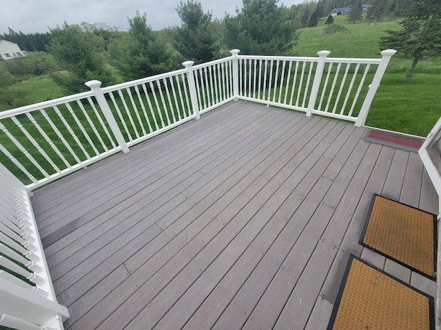 239 Pierce Rd Unit 2B, Brewer, ME 04412 - wooden terrace with a lawn