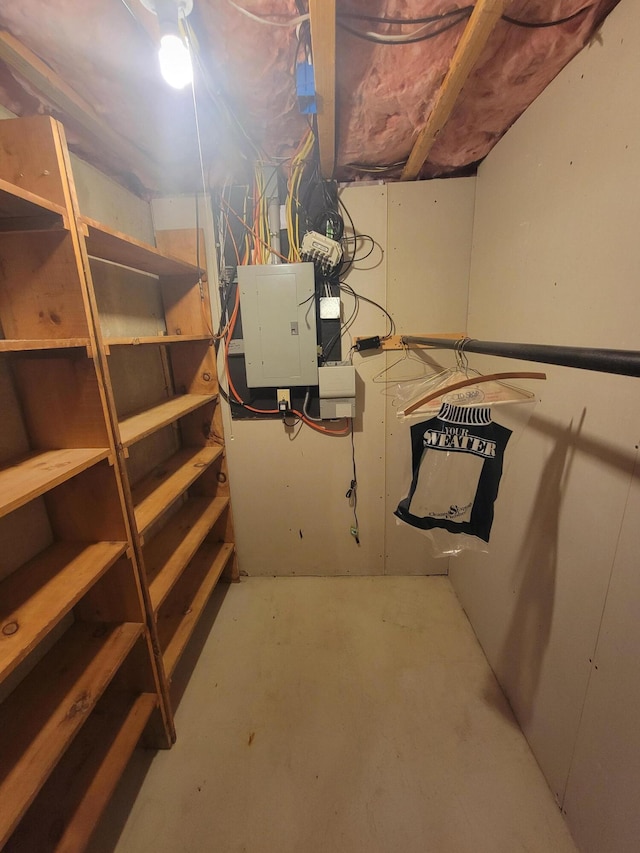 239 Pierce Rd Unit 2B, Brewer, ME 04412 - unfinished basement with electric panel