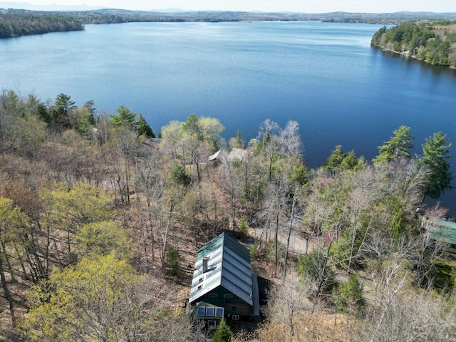 50 Widgeon Rd, Madison, ME 04950 - aerial view featuring a wooded view and a water view