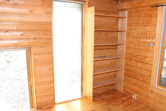 50 Widgeon Rd, Madison, ME 04950 - interior space with wooden walls and wood finished floors