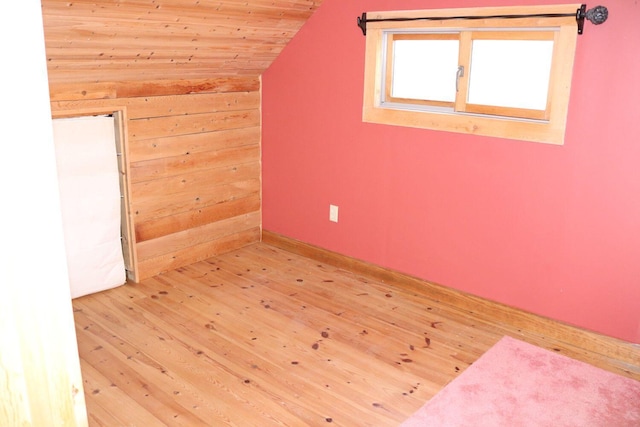 50 Widgeon Rd, Madison, ME 04950 - additional living space featuring wood walls, wood finished floors, and lofted ceiling