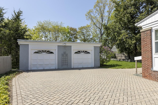 14 Highland St, Portland, ME 04103 - garage featuring decorative driveway