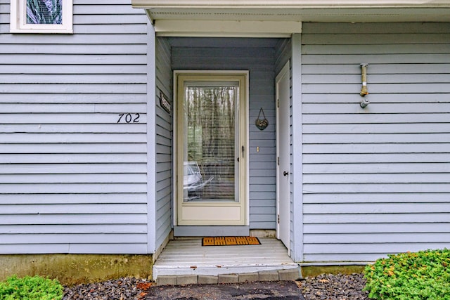 view of doorway to property