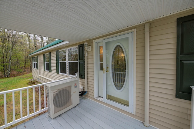 229 Stone Rd, Newfield, ME 04095 - deck featuring a cooling unit