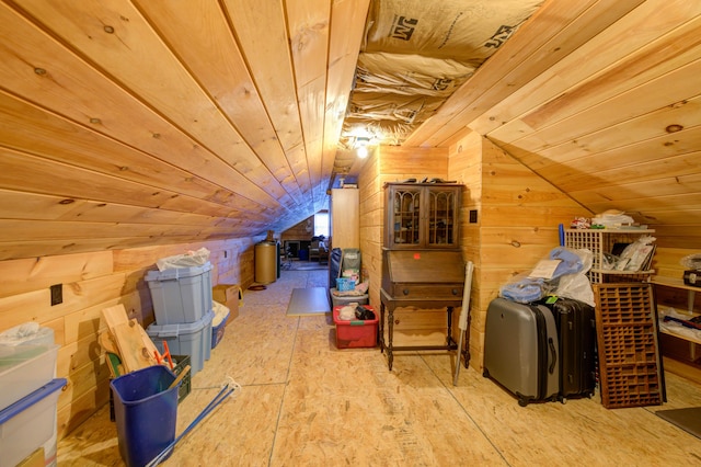 229 Stone Rd, Newfield, ME 04095 - bonus room with wood walls and lofted ceiling