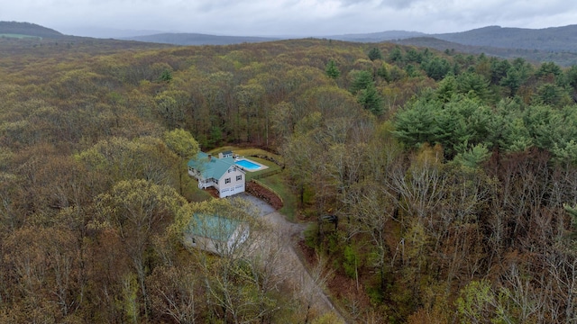229 Stone Rd, Newfield, ME 04095 - aerial view of property's location featuring a heavily wooded area and mountains
