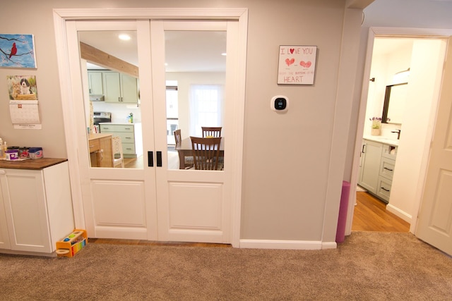 14 Fields Pond Rd, Holden, ME 04429 - interior space featuring light carpet and a sink