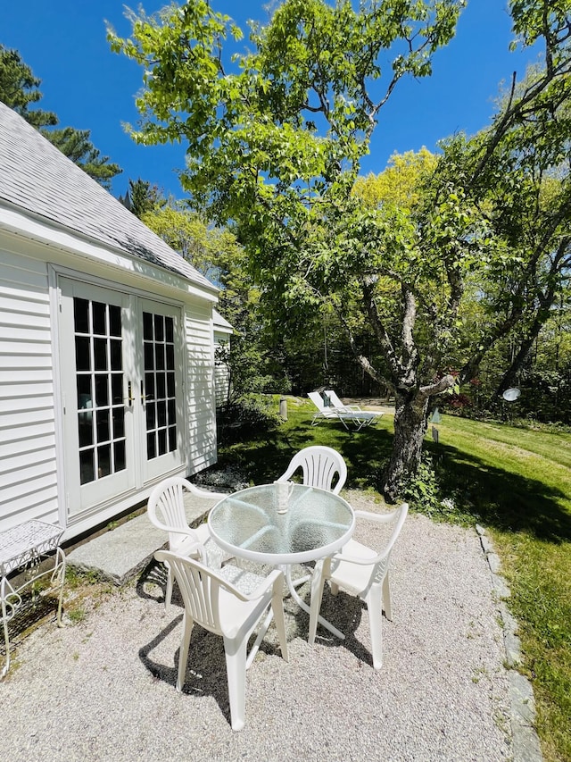 329 Salt Pond Rd, Blue Hill, ME 04614 - view of patio with french doors