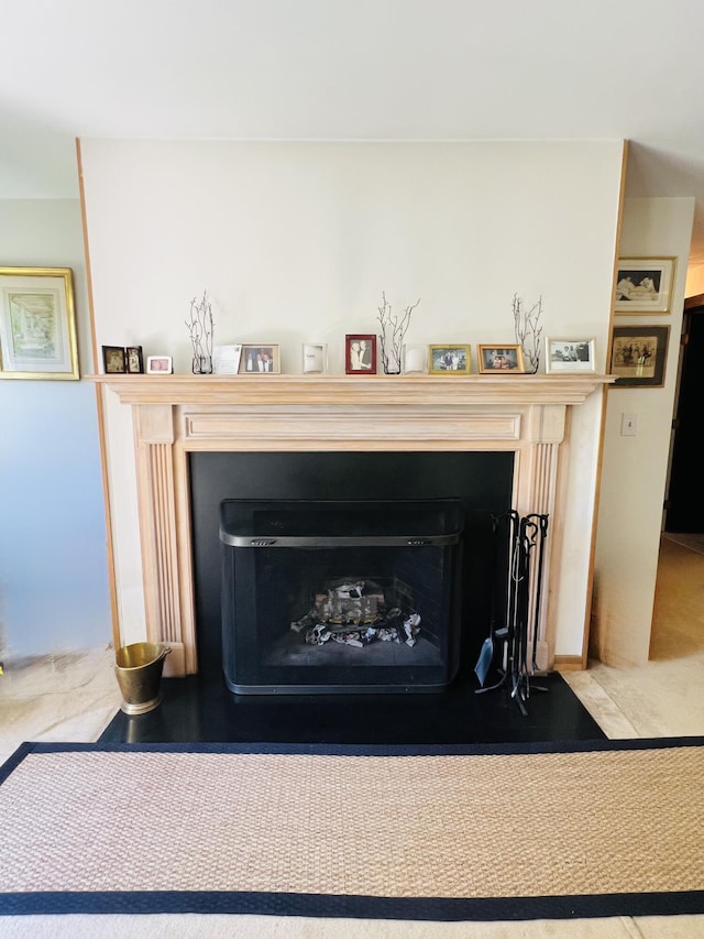 329 Salt Pond Rd, Blue Hill, ME 04614 - detailed view of a fireplace with flush hearth