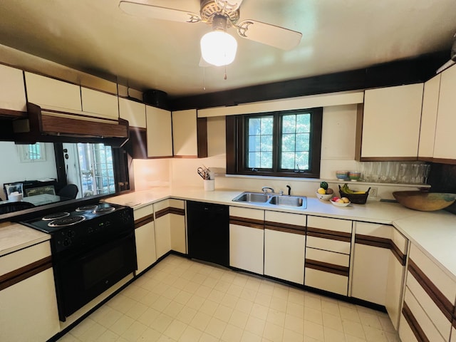 329 Salt Pond Rd, Blue Hill, ME 04614 - kitchen featuring black appliances, a sink, light countertops, and plenty of natural light