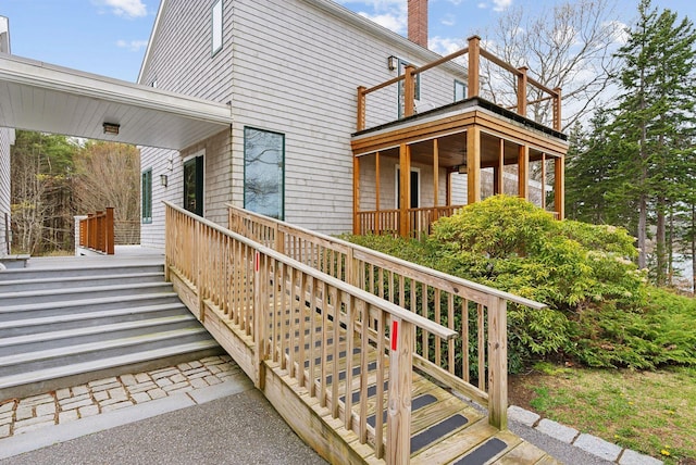 388 High Head Rd, Harpswell, ME 04079 - view of property exterior featuring a chimney