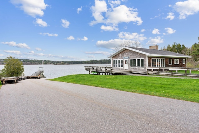 388 High Head Rd, Harpswell, ME 04079 - dock with a water view and a lawn