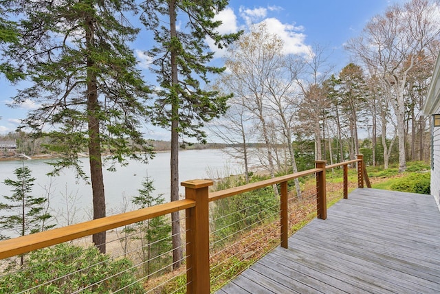 388 High Head Rd, Harpswell, ME 04079 - wooden terrace with a water view