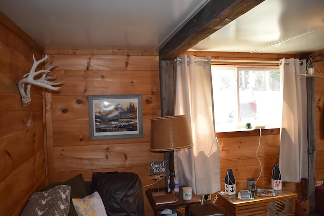1352 Main Rd, Carroll Plt, ME 04487 - sitting room featuring wood walls