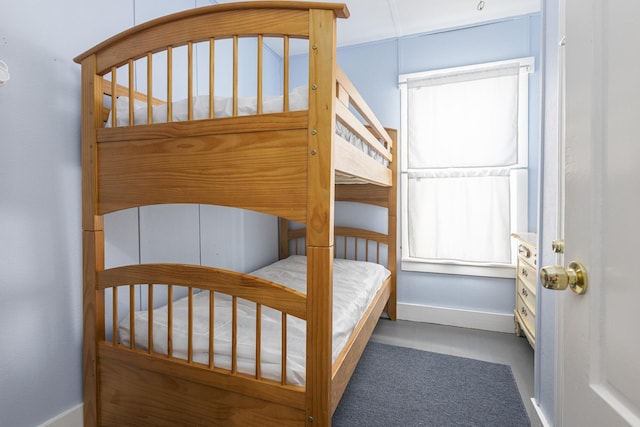 bedroom with baseboards