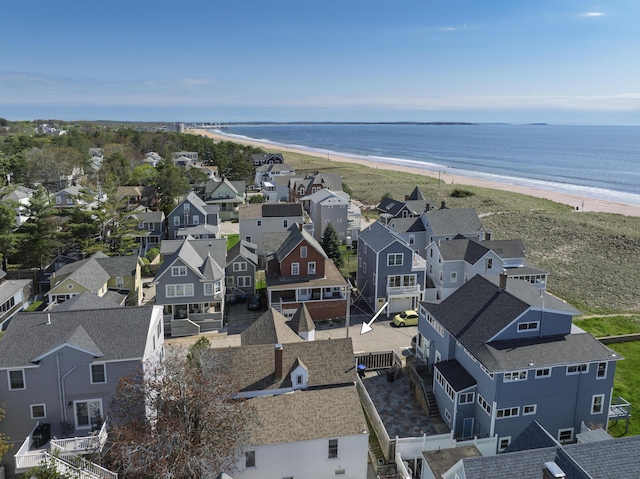 aerial view of expansive beach