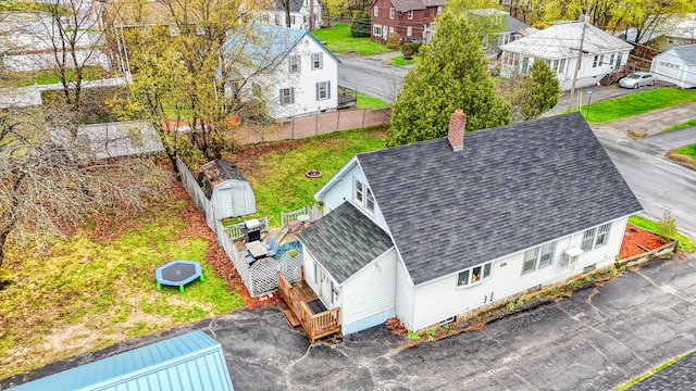 aerial view of residential area