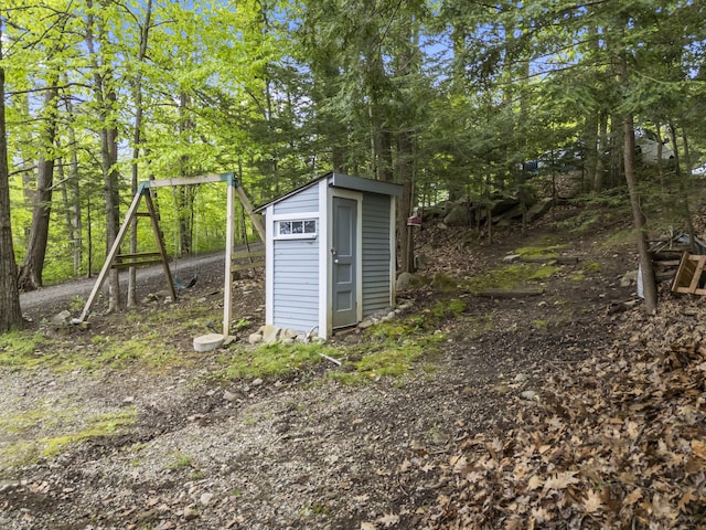 23 E Shore Dr, Greene, ME 04236 - view of shed with a playground