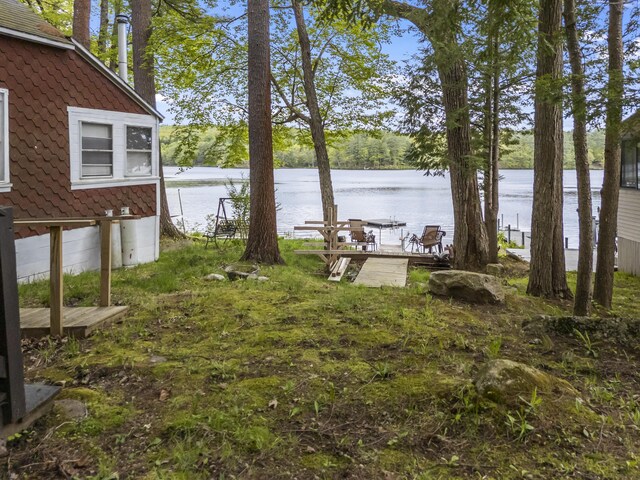 23 E Shore Dr, Greene, ME 04236 - view of yard featuring a water view