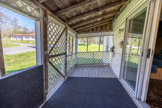 225 Todds Corner Rd, Saint Albans, ME 04971 - unfurnished sunroom featuring plenty of natural light