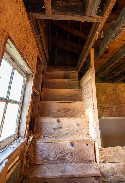 225 Todds Corner Rd, Saint Albans, ME 04971 - stairs featuring healthy amount of natural light