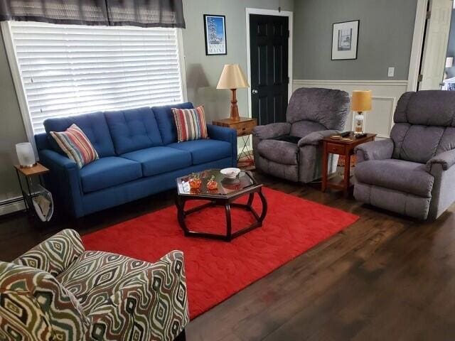 4 Maggie Way, Ellsworth, ME 04605 - living area with wood finished floors and wainscoting