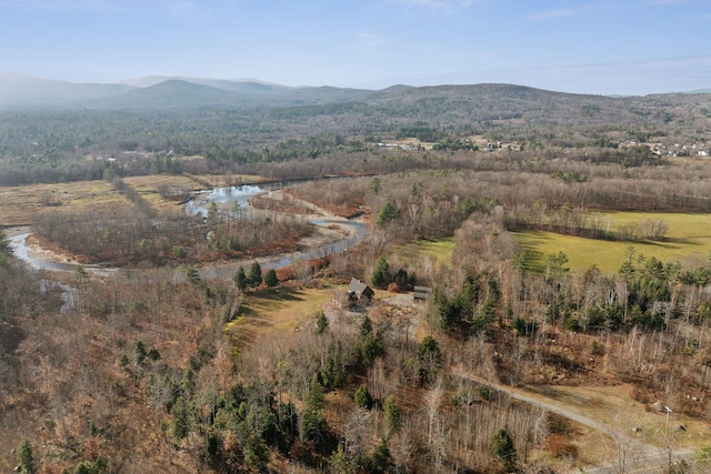 237 River Rd, Avon, ME 04966 - aerial view of property's location with a mountain backdrop