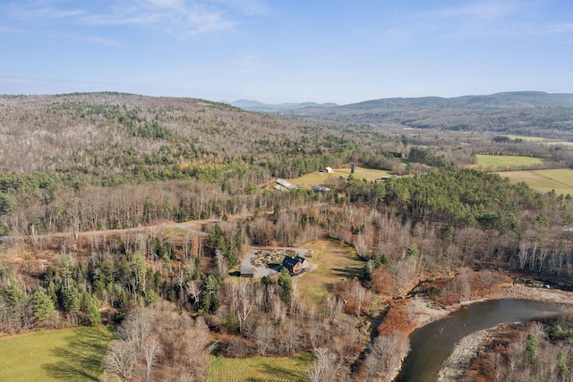 237 River Rd, Avon, ME 04966 - aerial view of property and surrounding area with mountains
