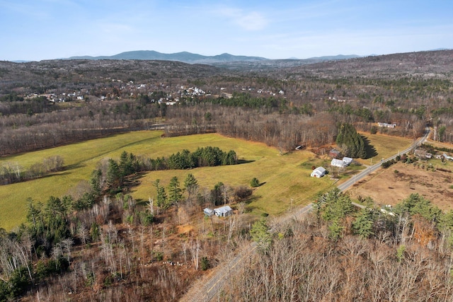 237 River Rd, Avon, ME 04966 - aerial overview of property's location featuring a mountainous background and rural landscape