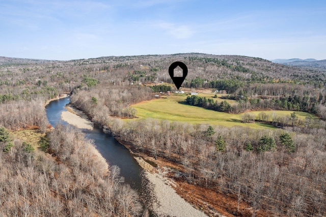 237 River Rd, Avon, ME 04966 - aerial view of a water and mountain view
