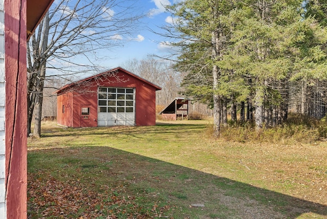 237 River Rd, Avon, ME 04966 - view of green lawn featuring an outdoor structure