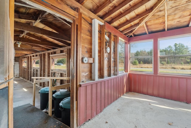 237 River Rd, Avon, ME 04966 - unfurnished sunroom with vaulted ceiling