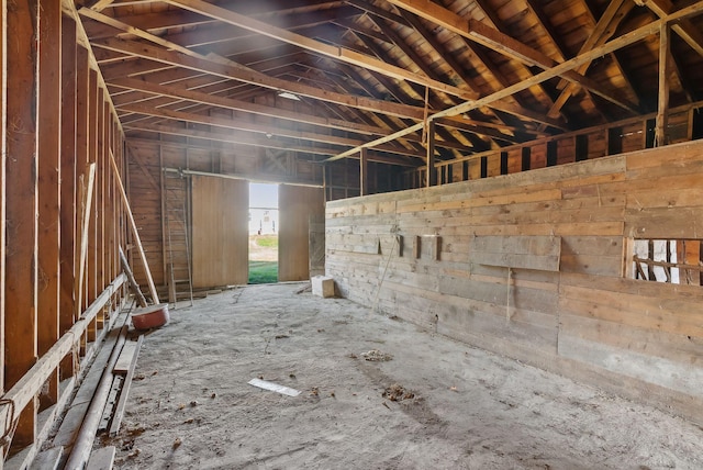 237 River Rd, Avon, ME 04966 - miscellaneous room featuring lofted ceiling