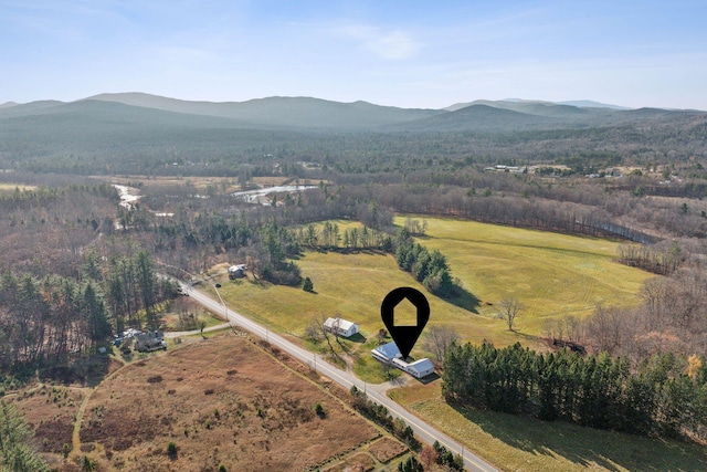 237 River Rd, Avon, ME 04966 - aerial overview of property's location with mountains