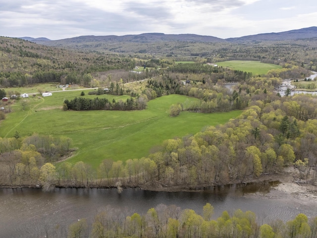 237 River Rd, Avon, ME 04966 - drone / aerial view of a water and mountain view and a heavily wooded area