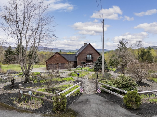 237 River Rd, Avon, ME 04966 - view of home's community featuring fence and a mountain view