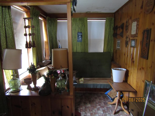 8 Water St, Milo, ME 04463 - living area featuring wooden walls