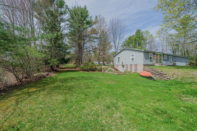 view of grassy yard